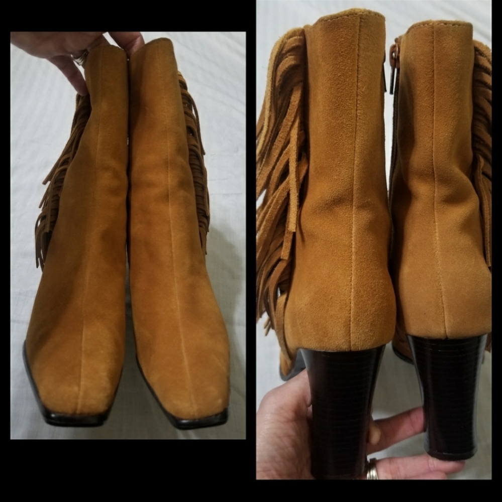 VTG Suede Fringe Boots - Picture 6 of 8